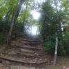 Gnarly steps on Black Mountain descent.