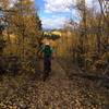 Great fall ride. Climbing a technical section.