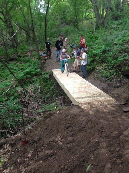 One of many well-built and safe bridges that cross watershed ravines that grow with each passing year.