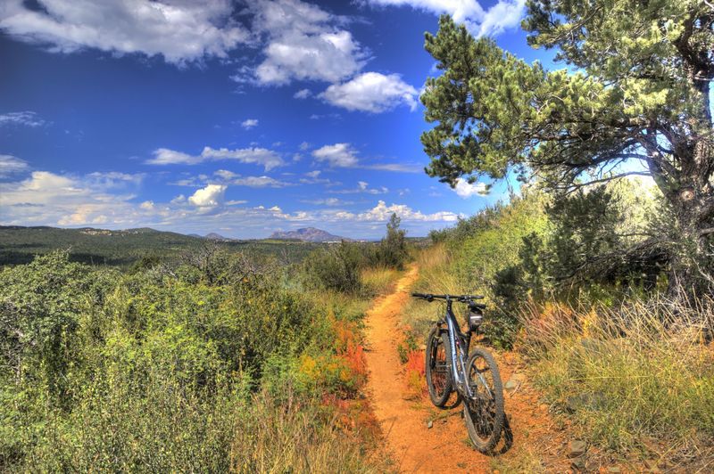 View of Granite Mountain heading back on Salida Gulch Trail