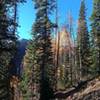 Glimpses of Mt. Guyot from the Great Flume