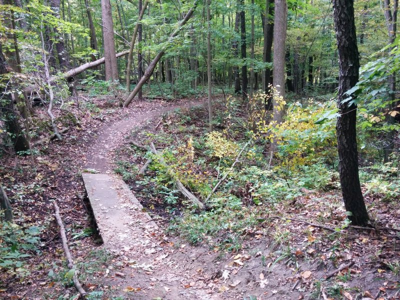 Slightly banked bridge just after the end of the very first phase of construction at River Bends, just before the Dragstrip.