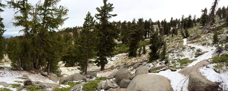 First snow of the season starts early - 9/26: Tahoe Rim Trail still rideable!