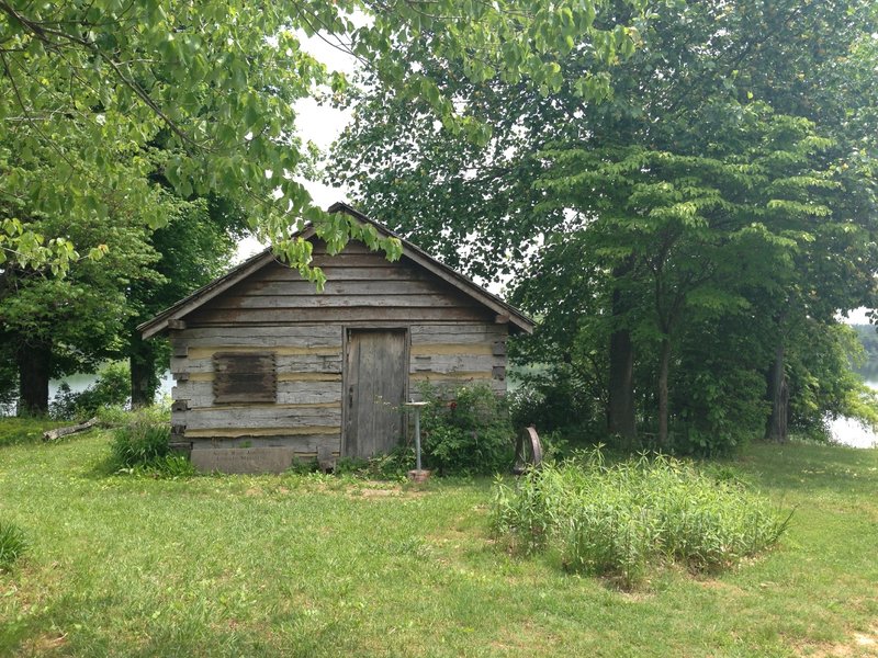 Lonely log cabin along the lake- Freeman Lake Greenbelt Trail