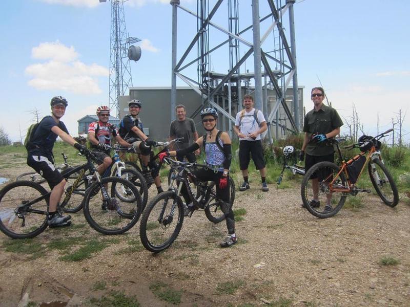 Gathering at the top, just before Aspen Draw descent