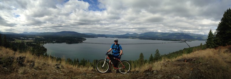 A Lower Viewpoint of the Mouth of the Pend Oreille River and the city of Sandpoint.