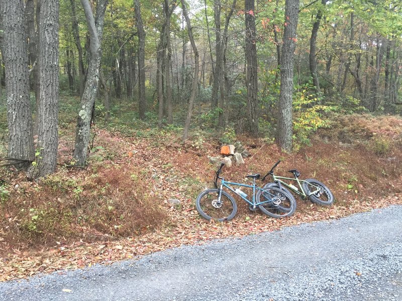 Trail isn't posted so you have to be on the look out for the rock pile