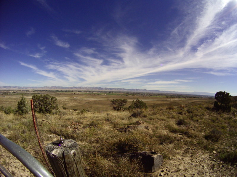 Looking north east, Fruita, and then 18 Road beyond that and the Bookcliffs.