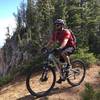 Enjoying a flat spot in the Sapphire Crest Trail