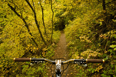 Riding counter clockwise in the fall on Headwaters Trail.