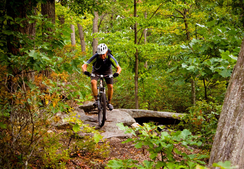 One of a series of challenging rock outcroppings, bring your big boy pants and give it a shot.