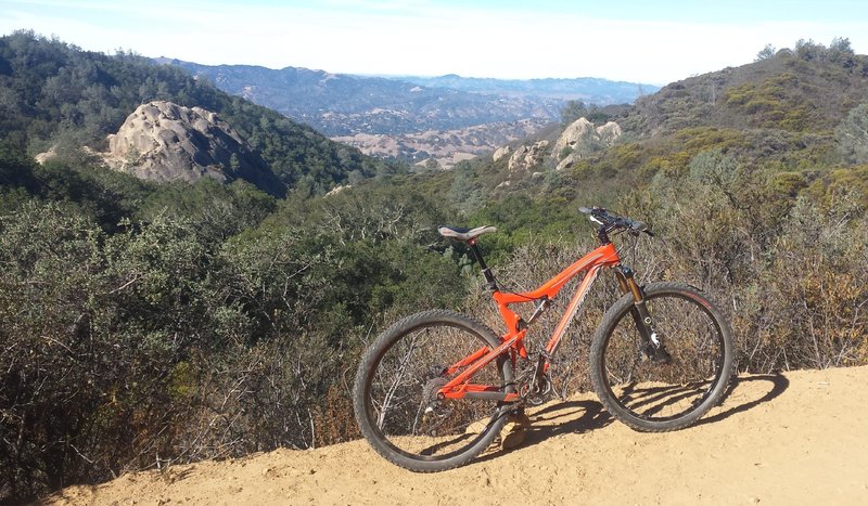 View of Sentinal Rock looking west towards Las Trampas