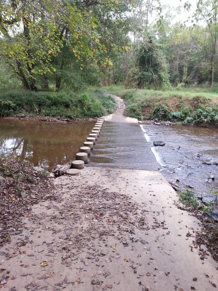 Difficult run crossing.  Can be uncross-able after heavy rainfall.