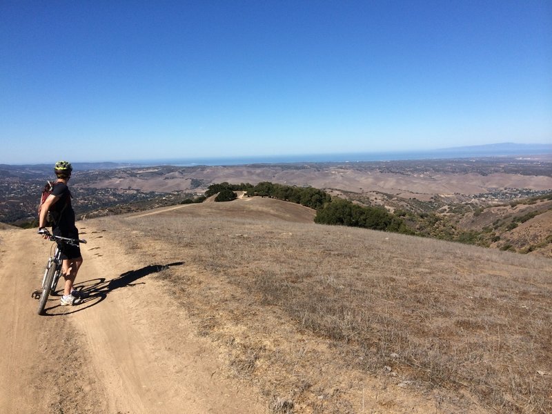 Looking at the Bay after a healthy climb!