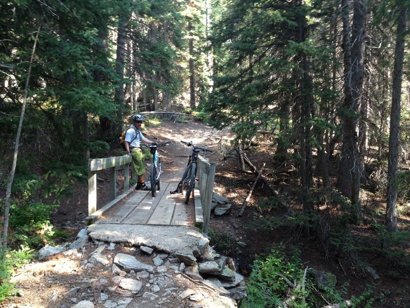 Bridge crossing and a good rest on the Sourdough Trail