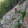 On one of several shelf features of Rock Creek Trail