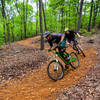 Joey and Elias railing the turns on the Sparkleberry downhill flow trail.