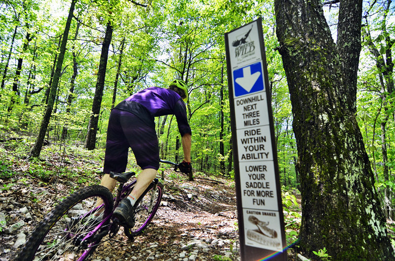 Start of the 3-mile descent