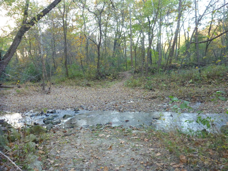 1st creek cossing on Kelley Branch mountain bike trail