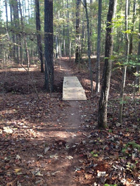 Bridge over dry creek on Mumbo Jumbo Trail