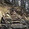 Some amazingly fancy stone stairs on a short section of the Fourmile Link