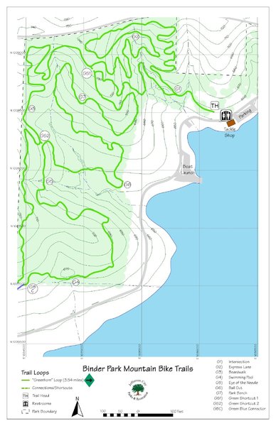 Topo map of the green loop.