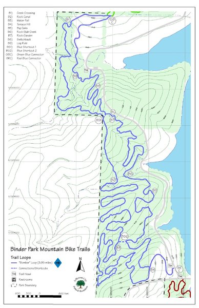 Topo map of the blue loop.