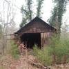 Old storage building in the woods of Clinton Nature Preserve