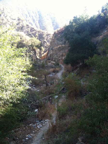 Gabrielino Trail just before the dam.