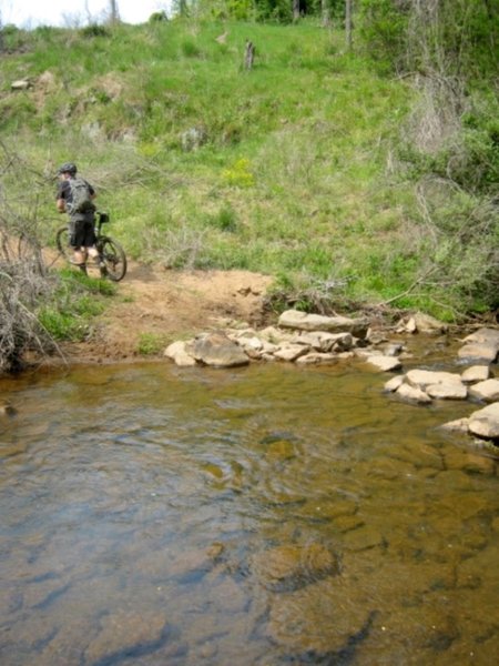 Crossing Morey Creek
<br>
Courtesy of http://exploringtheblueridge.files.wordpress.com/2012/04/img_0029.jpg