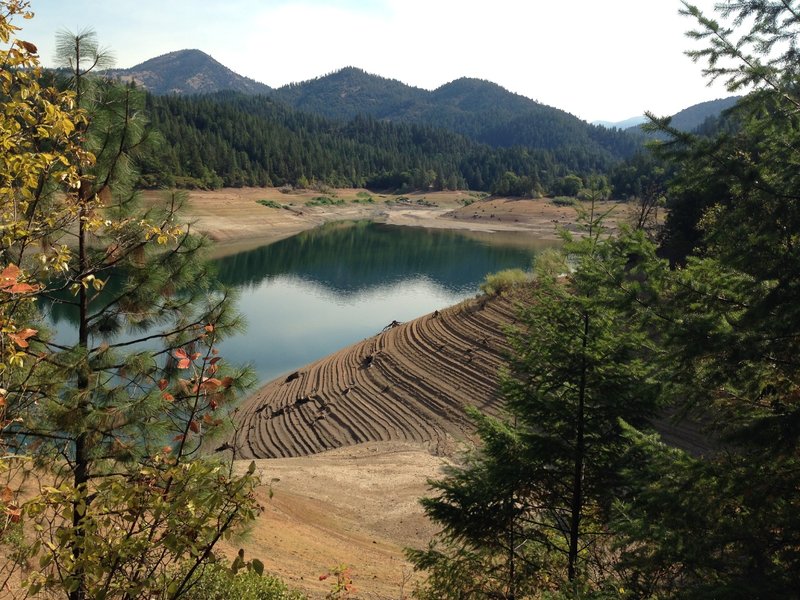 Drought-stricken lake from Payette trail