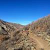 Rolling along the southern part of the Ditchline Trail, fast and smooth.