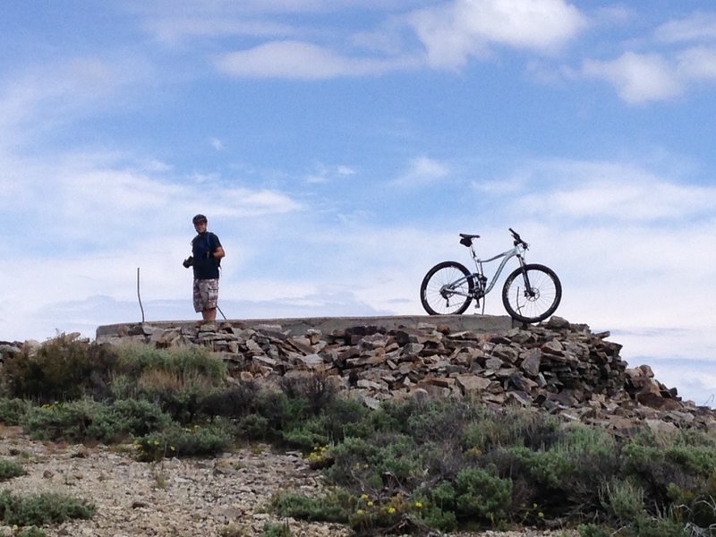 Old Forest Service lookout foundation.  Cougar Peak Trail