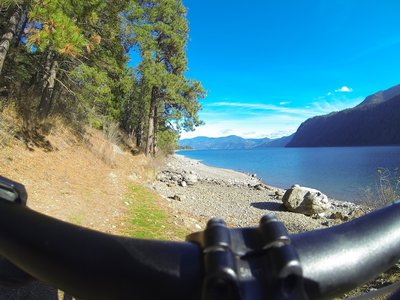 Looking east at Lake Pend Oreille with its surrounding mountains.