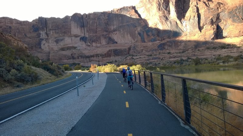 Bike trail ride back to town.