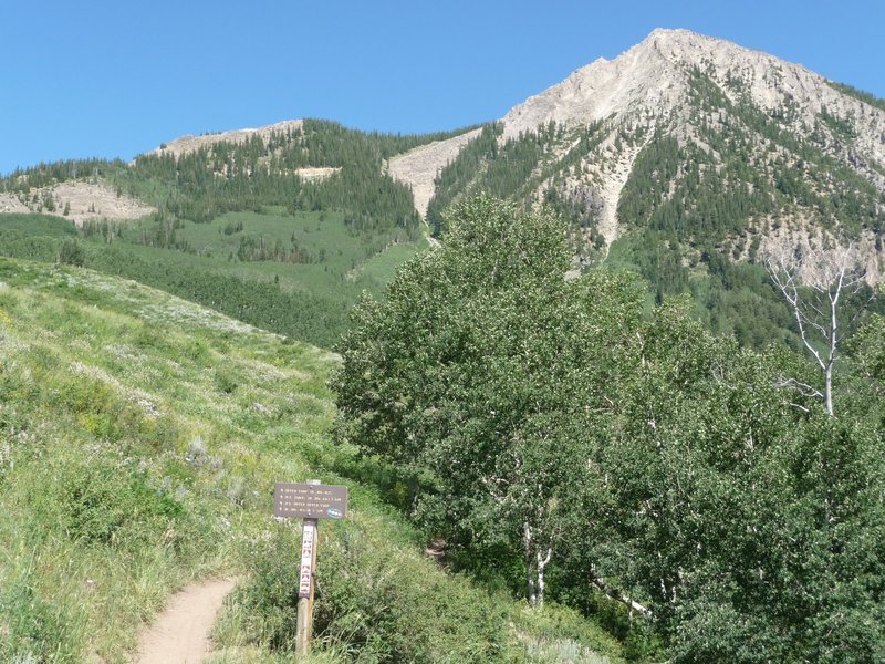 Upper trailhead of Upper Loop