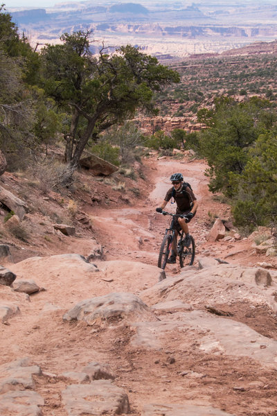 Loose on ledges makes for some interesting climbing, but still fun. And great views.