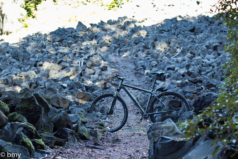 Going into the flow on Brown Mountain Trail