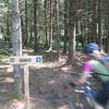 Isabelle at the entrace of the Quartz US trail