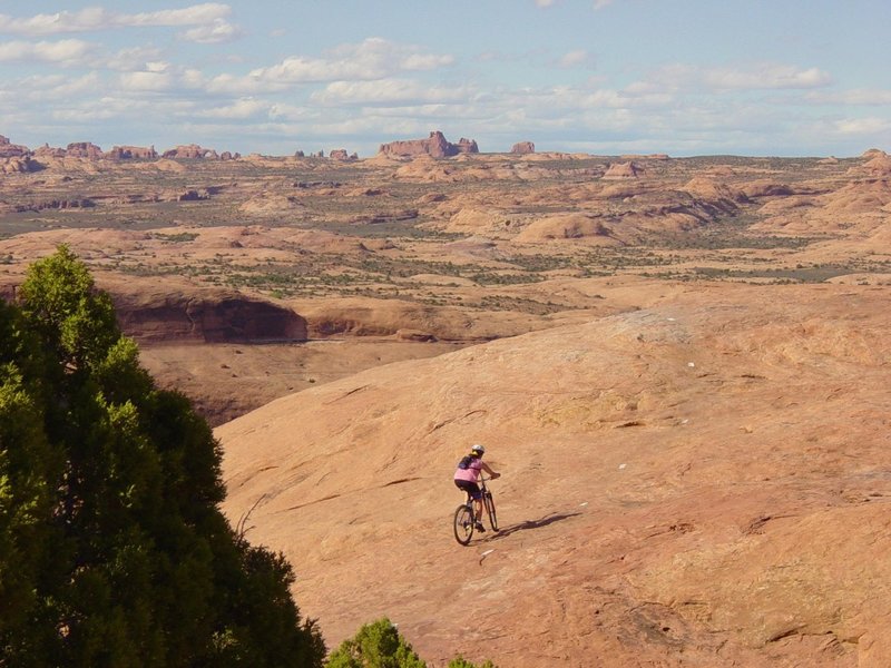 View of Arches National Park from Slickrock Trail