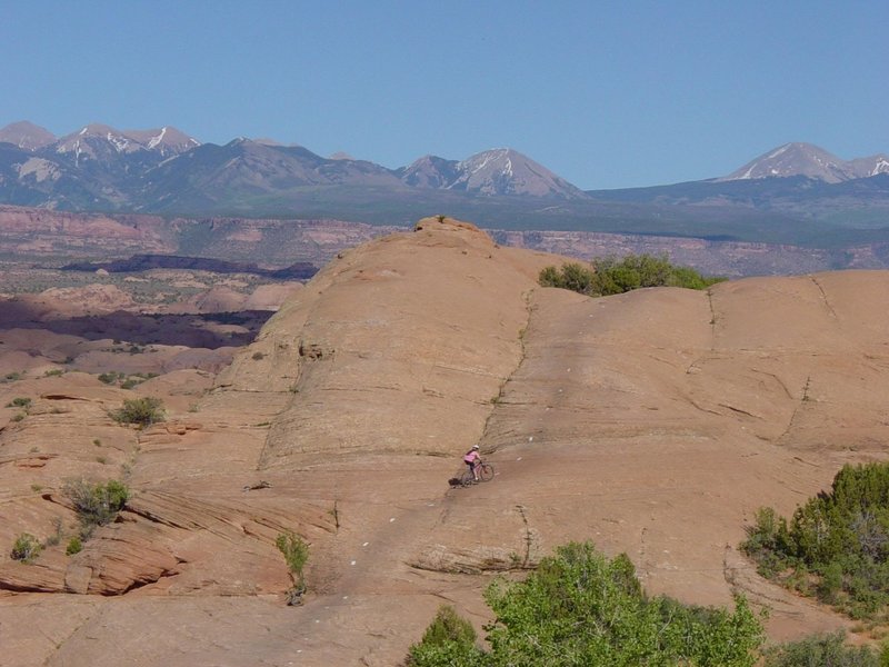 La Sals in the background of the Slickrock Trail