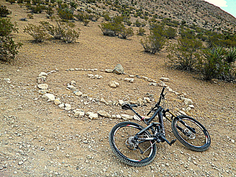 Top of initial climb for Landmine Loop. Relax, get your lungs back and take a sip from your camelbak.