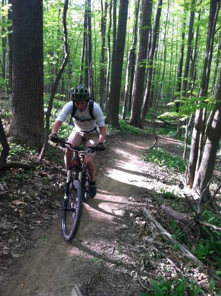 Taking a quick ride on our localest trail. Hopefully with the great success of this trail the Cleveland Metroparks will be building (and allowing us to build) many more trails of this same high quality.