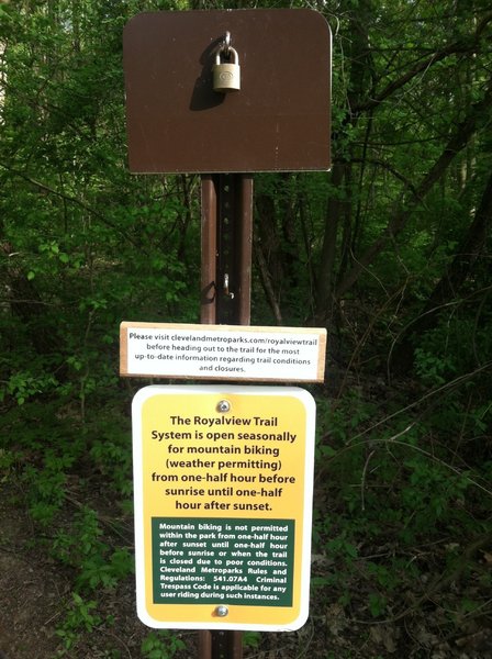 The trail closure signs at the trailheads.