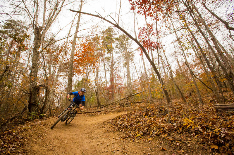 Sulphur Springs Trail has berms!