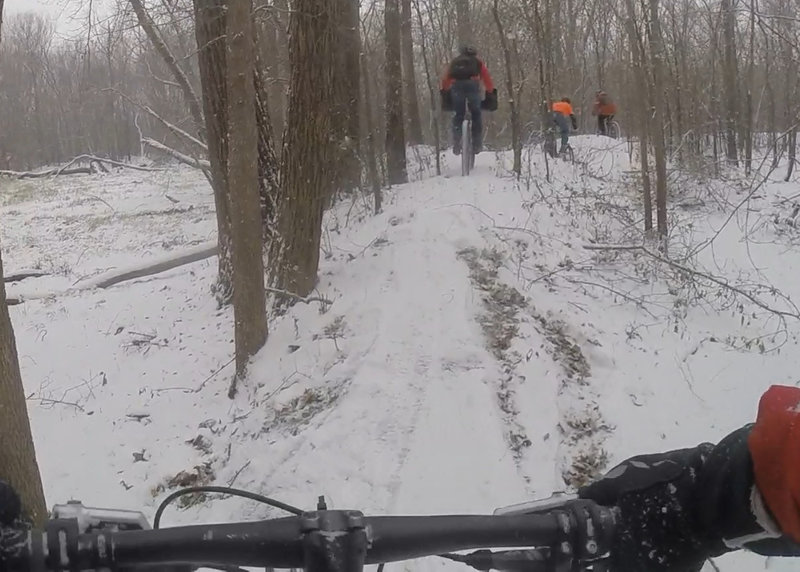 Winter riding on The Spine
