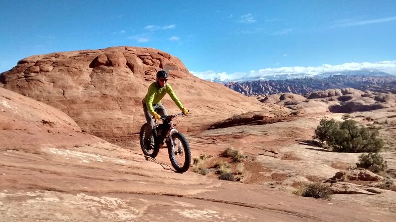 Slickrock on the way out to Pothole Arch