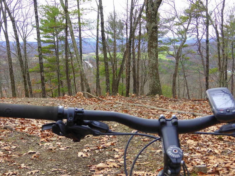 We're higher than the power lines, the light green in the background are the farm fields on Rte 209