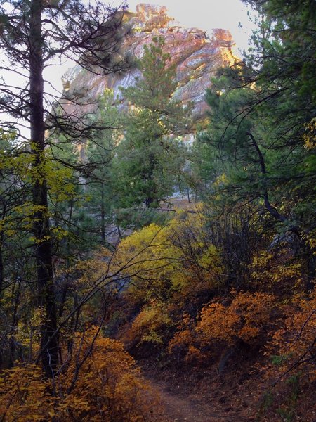 Looping around below Stack Rock on the Stack Rock Trail