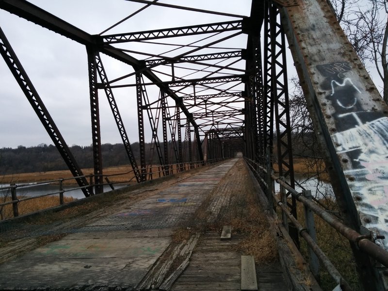 Old cexarave bridge. Currently closed, but there are plans to restore it.